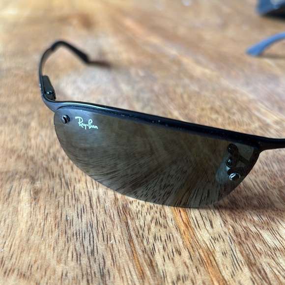 Ray-Ban RB3183 Black Wire Frame Sunglasses with Case and Lens Cloth - Picture 7 of 7